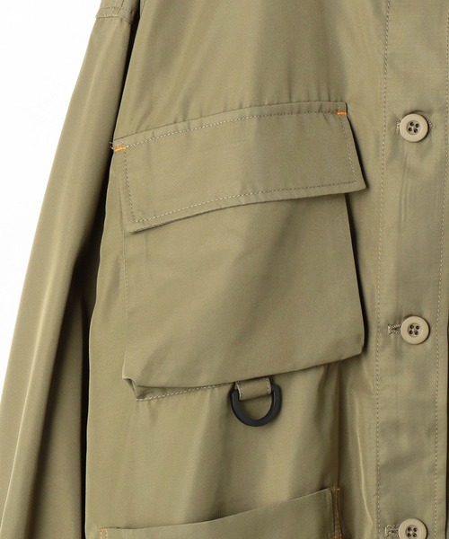 179/WG（イチナナキュウダブルジー）の「オーバーサイズミリタリーシャツブルゾン（ブルゾン・レディース・ブラック/カーキ・MEDIUM）」の19枚目の写真