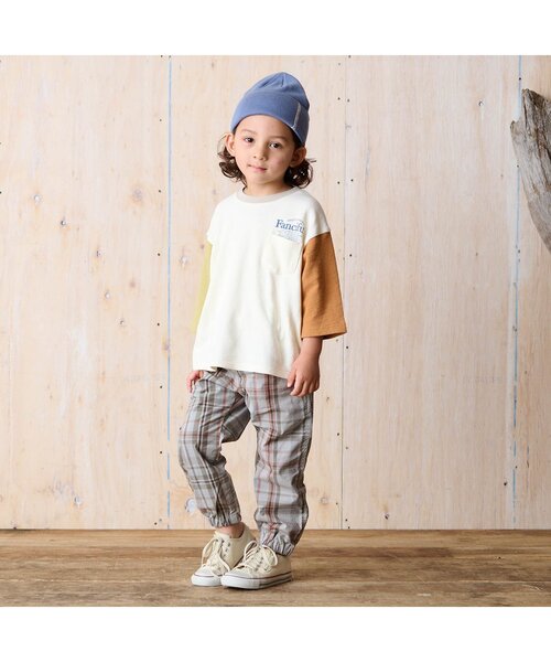 BREEZE（ブリーズ）の「ウエストコードイージーチェックパンツ（その他パンツ・キッズ・グレー/ベージュ・130/100/150/110/90/120/140）」の3枚目の写真