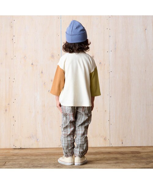 BREEZE（ブリーズ）の「ウエストコードイージーチェックパンツ（その他パンツ・キッズ・グレー/ベージュ・130/100/150/110/90/120/140）」の4枚目の写真