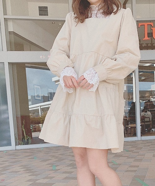 tiered mini onepiece / ティアードミニワンピース tiered mini onepiece / ティアードミニワンピース