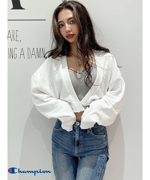 Champion(チャンピオン)の「Championスウェットカーディガン(カーディガン/ボレロ・レディース・ブラウン/グレー/オフホワイト・FREE)」の22枚目の写真