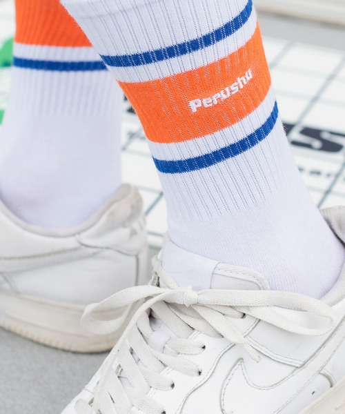 Perushu(ペルーシュ)の「【1周年記念アイテム】Perushuロゴソックス(ソックス/靴下・メンズ・ホワイト・FREE)」の9枚目の写真