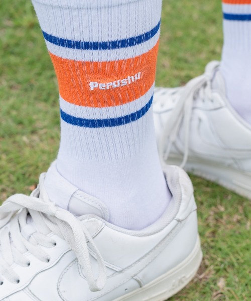 Perushu(ペルーシュ)の「【1周年記念アイテム】Perushuロゴソックス(ソックス/靴下・メンズ・ホワイト・FREE)」の11枚目の写真