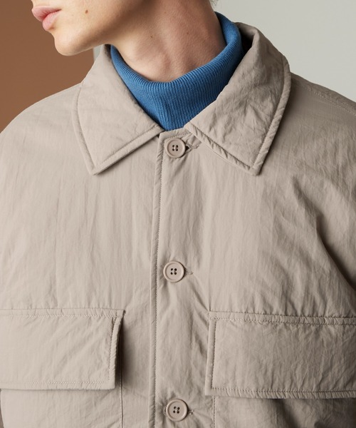 EMMA CLOTHES(エマクローズ)の「オーバーサイズ ナイロン Wポケット エコダウン 袖ボリューム ダウンジャケット EMMA CLOTHES(ダウンジャケット/コート・メンズ・ブラウン/ブラック/グレイッシュベージュ・M/L)」の15枚目の写真