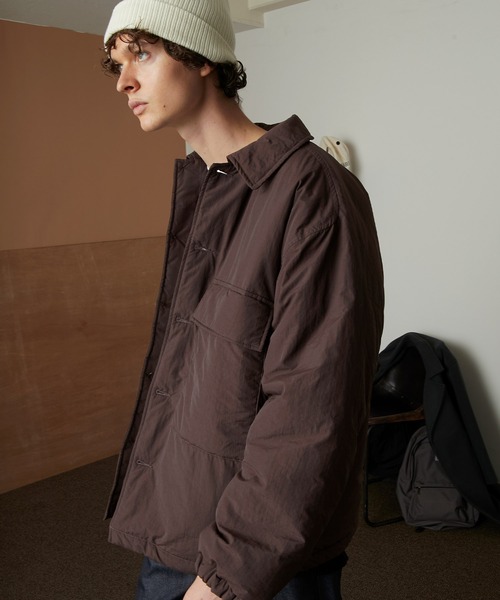 EMMA CLOTHES(エマクローズ)の「オーバーサイズ ナイロン Wポケット エコダウン 袖ボリューム ダウンジャケット EMMA CLOTHES(ダウンジャケット/コート・メンズ・ブラウン/ブラック/グレイッシュベージュ・M/L)」の21枚目の写真