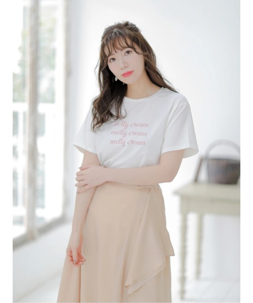 Areeam（アリーム）の「Melty Cream Tシャツ（Tシャツ/カットソー・レディース・オフホワイト/ミント・FREE）」の3枚目の写真