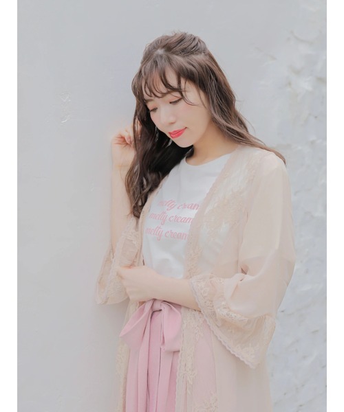 Areeam（アリーム）の「Melty Cream Tシャツ（Tシャツ/カットソー・レディース・オフホワイト/ミント・FREE）」の6枚目の写真