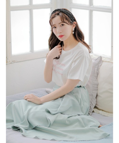 Areeam（アリーム）の「Melty Cream Tシャツ（Tシャツ/カットソー・レディース・オフホワイト/ミント・FREE）」の9枚目の写真