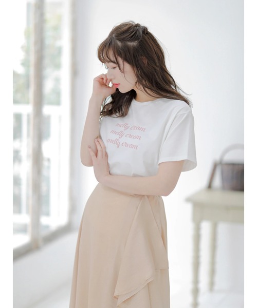 Areeam（アリーム）の「Melty Cream Tシャツ（Tシャツ/カットソー・レディース・オフホワイト/ミント・FREE）」の19枚目の写真