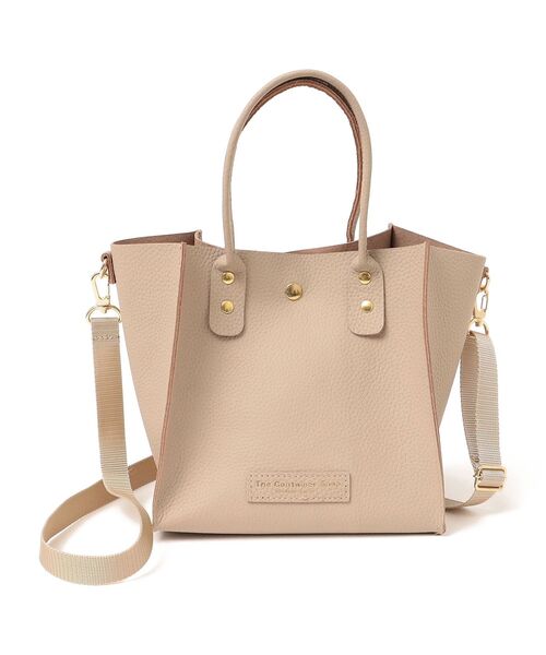 The Container Shop（ザ コンテナショップ）の「The Container Shop: スクエア 2WAY レザー ショルダー バッグ M（ショルダーバッグ・レディース・ブラック/ベージュ・ONE SIZE）」の4枚目の写真