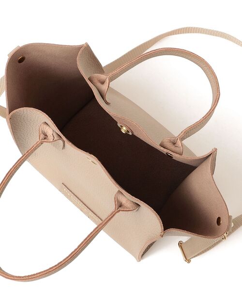 The Container Shop（ザ コンテナショップ）の「The Container Shop: スクエア 2WAY レザー ショルダー バッグ M（ショルダーバッグ・レディース・ブラック/ベージュ・ONE SIZE）」の12枚目の写真