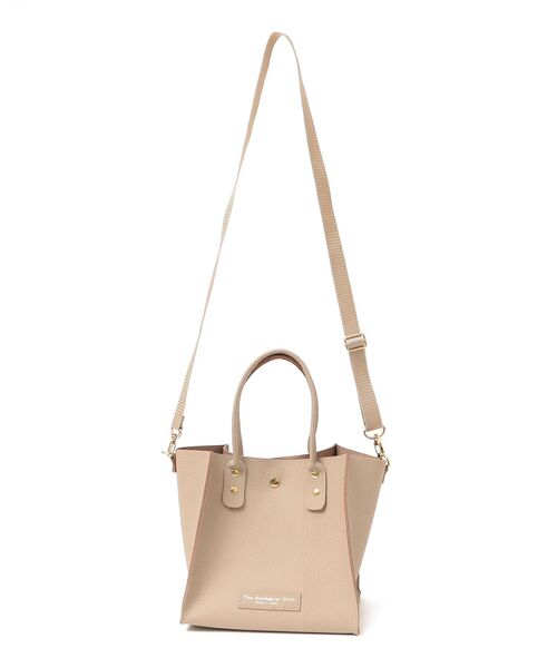 The Container Shop（ザ コンテナショップ）の「The Container Shop: スクエア 2WAY レザー ショルダー バッグ M（ショルダーバッグ・レディース・ブラック/ベージュ・ONE SIZE）」の9枚目の写真