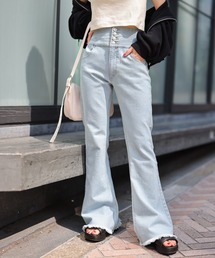 WEGO | WEGO/ハイウエストストレッチフレアパンツ(デニムパンツ)