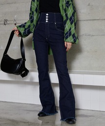 WEGO | WEGO/ハイウエストストレッチフレアパンツ(デニムパンツ)