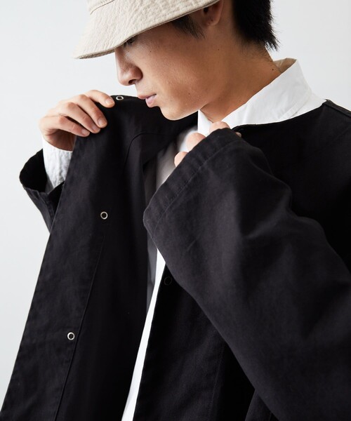 HINSON(ヒンソン)の「HINSON/ヒンソン ドットボタン スリーピングシャツ(シャツ/ブラウス・メンズ・ブラック/その他13/ホワイト/ナチュラル・MEDIUM/LARGE)」の10枚目の写真