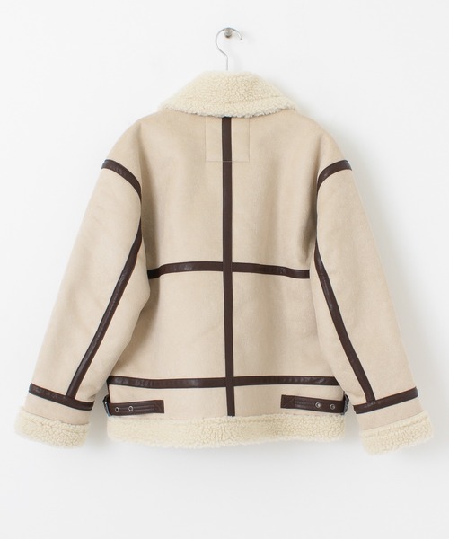 URBAN RESEARCH Sonny Label（アーバンリサーチサニーレーベル）の「ALPHA INDUSTRIES　W FAKE MOUTON RIDERS JACKET（ムートンコート・レディース・ブラック/アイボリー・MEDIUM）」の13枚目の写真