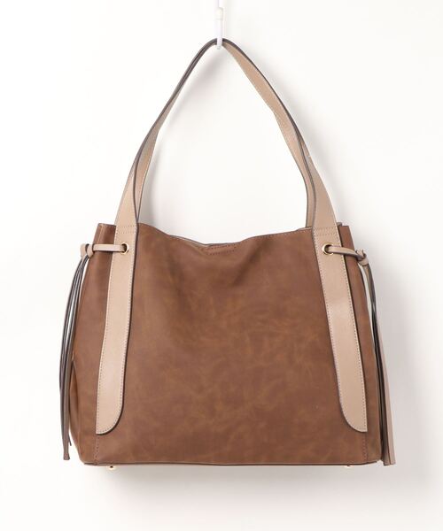 SAC（サック）の「スエード調合皮あおりポケット付きトートバッグ  SAC unit（トートバッグ・レディース・ダークベージュ/ブラック/ブラウン・FREE）」の7枚目の写真