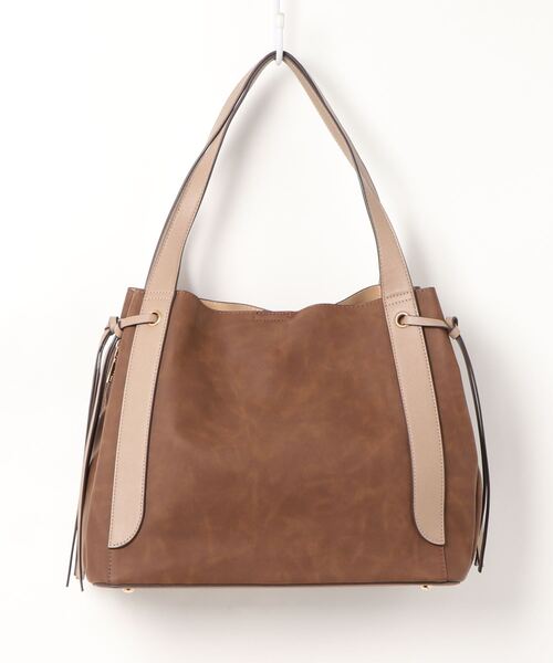 SAC（サック）の「スエード調合皮あおりポケット付きトートバッグ  SAC unit（トートバッグ・レディース・ダークベージュ/ブラック/ブラウン・FREE）」の9枚目の写真