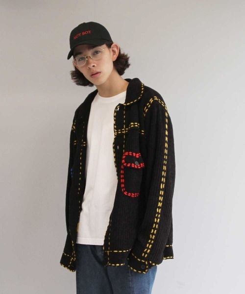 PHINGERIN（フィンガリン）の「【EXCLUSIVE】PHINGERIN PG1 KNIT（カーディガン/ボレロ・メンズ・ブラック・S/M）」の8枚目の写真