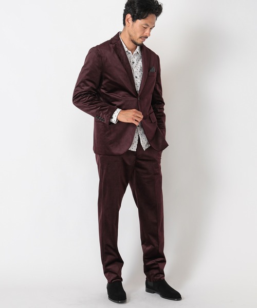MEN'S BIGI(メンズビギ)の「コーデュロイ調シャドーヘリンボーンジャケット(テーラードジャケット・メンズ・ネイビー/ボルドー・01/03/02/04)」の19枚目の写真