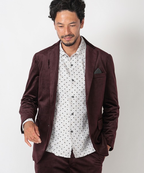 MEN'S BIGI(メンズビギ)の「コーデュロイ調シャドーヘリンボーンジャケット(テーラードジャケット・メンズ・ネイビー/ボルドー・01/03/02/04)」の21枚目の写真