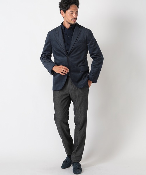 MEN'S BIGI(メンズビギ)の「コーデュロイ調シャドーヘリンボーンジャケット(テーラードジャケット・メンズ・ネイビー/ボルドー・01/03/02/04)」の22枚目の写真