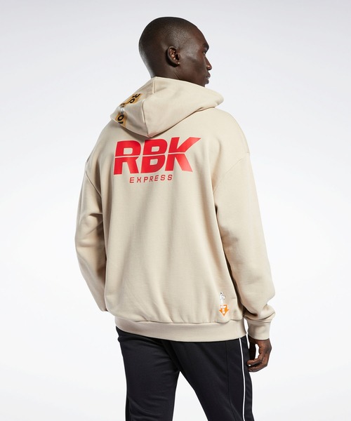 Reebok（リーボック）の「クラシックス BlackEyePatch フーディー / クラシックス BlackEyePatch Hoodie（パーカー・メンズ・ベージュ/ブラック・X-LARGE/XXX-LARGE/LARGE/MEDIUM/XX-LARGE/X-SMALL/SMALL）」の3枚目の写真