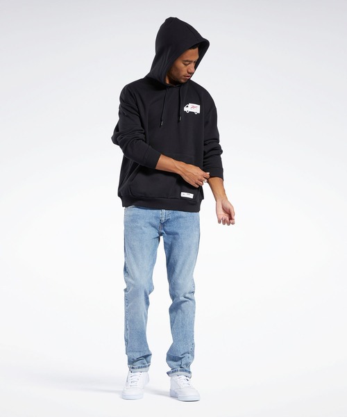 Reebok（リーボック）の「クラシックス BlackEyePatch フーディー / クラシックス BlackEyePatch Hoodie（パーカー・メンズ・ベージュ/ブラック・X-LARGE/XXX-LARGE/LARGE/MEDIUM/XX-LARGE/X-SMALL/SMALL）」の6枚目の写真