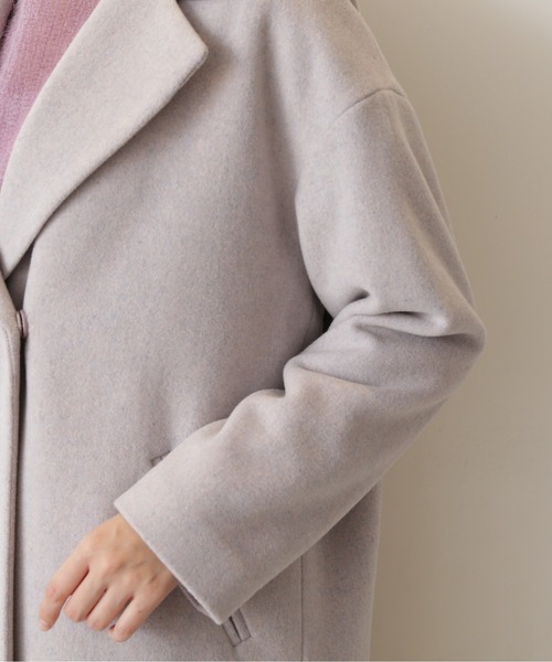 美品　新品　JET LIGHTオーバーチェスターコート　グレー　M 上品　上質 NATURAL BEAUTY BASIC（ナチュラルビューティーベーシック）の「JET