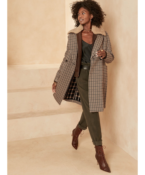 Banana Republic（バナナリパブリック）の「イタリアン ダブルフェイス トップコート（ダウンジャケット/コート・レディース・ベージュ・XS/S/M/L）」の3枚目の写真
