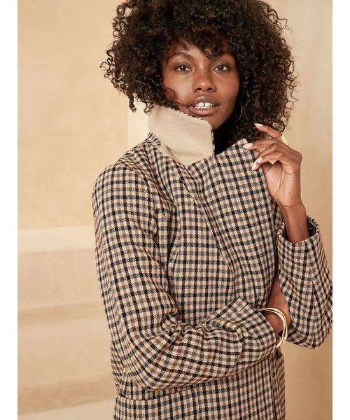 Banana Republic（バナナリパブリック）の「イタリアン ダブルフェイス トップコート（ダウンジャケット/コート・レディース・ベージュ・XS/S/M/L）」の4枚目の写真