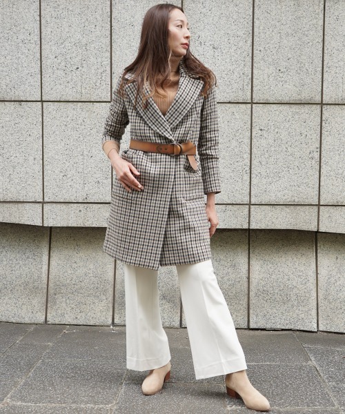 Banana Republic（バナナリパブリック）の「イタリアン ダブルフェイス トップコート（ダウンジャケット/コート・レディース・ベージュ・XS/S/M/L）」の2枚目の写真