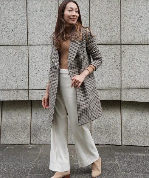 Banana Republic（バナナリパブリック）の「イタリアン ダブルフェイス トップコート（ダウンジャケット/コート・レディース・ベージュ・XS/S/M/L）」の6枚目の写真