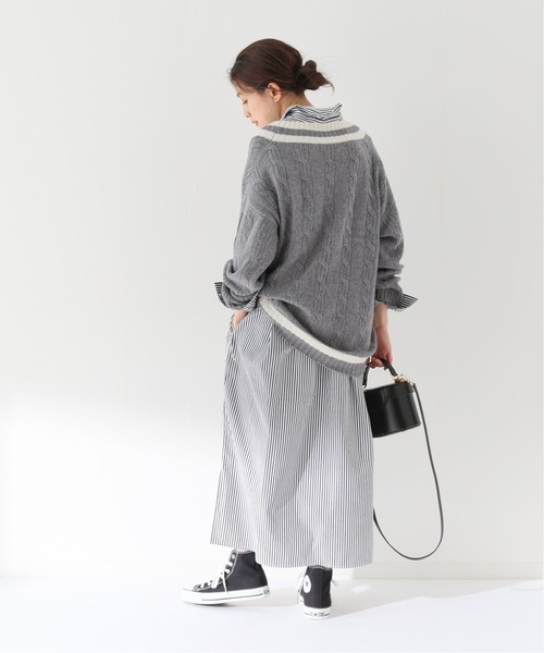 SLOBE IENA（スローブイエナ）の「タイプライターシャツワンピース【洗濯機使用可能】◆（シャツワンピース・レディース・ホワイト/ブラウン/ブラック系その他・FREE）」の11枚目の写真