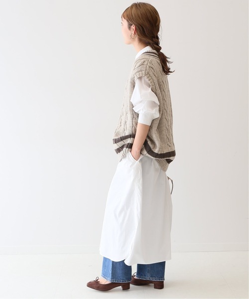 SLOBE IENA（スローブイエナ）の「タイプライターシャツワンピース【洗濯機使用可能】◆（シャツワンピース・レディース・ホワイト/ブラウン/ブラック系その他・FREE）」の21枚目の写真