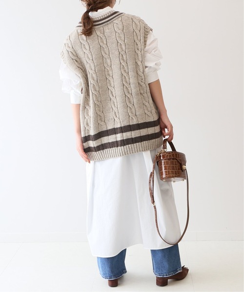 SLOBE IENA（スローブイエナ）の「タイプライターシャツワンピース【洗濯機使用可能】◆（シャツワンピース・レディース・ホワイト/ブラウン/ブラック系その他・FREE）」の15枚目の写真