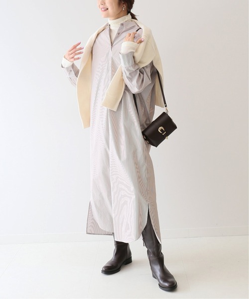 SLOBE IENA（スローブイエナ）の「タイプライターシャツワンピース【洗濯機使用可能】◆（シャツワンピース・レディース・ホワイト/ブラウン/ブラック系その他・FREE）」の17枚目の写真