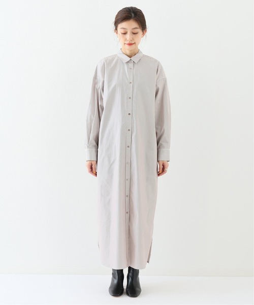 SLOBE IENA（スローブイエナ）の「タイプライターシャツワンピース【洗濯機使用可能】◆（シャツワンピース・レディース・ホワイト/ブラウン/ブラック系その他・FREE）」の18枚目の写真