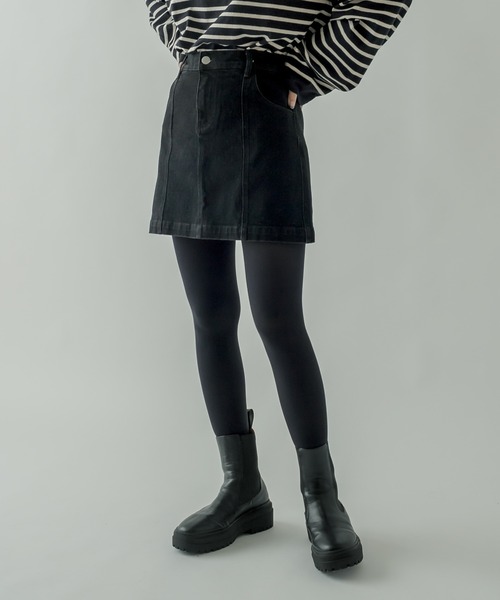 mystic（ミスティック）の「デニムミニスカート（デニムスカート・レディース・ブラック/ブルー・FREE）」の3枚目の写真