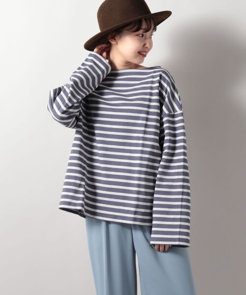 ORCIVAL(オーシバル)の「【ORCIVAL/オーシバル】COTTTON LOURD コットンロードワイドフレンチ バスクシャツ #B449(Tシャツ/カットソー・レディース・パープル系その他4/ブラック系その他3/キナリ/ホワイト系その他4/ブラック・1)」の5枚目の写真