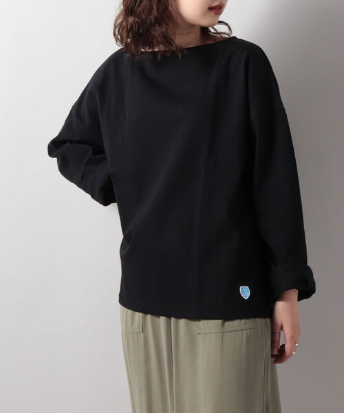 ORCIVAL(オーシバル)の「【ORCIVAL/オーシバル】COTTTON LOURD コットンロードワイドフレンチ バスクシャツ #B449(Tシャツ/カットソー・レディース・パープル系その他4/ブラック系その他3/キナリ/ホワイト系その他4/ブラック・1)」の3枚目の写真