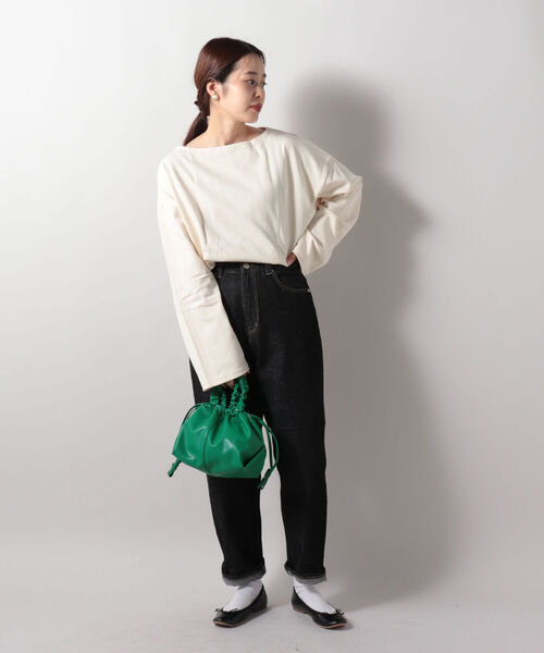 ORCIVAL(オーシバル)の「【ORCIVAL/オーシバル】COTTTON LOURD コットンロードワイドフレンチ バスクシャツ #B449(Tシャツ/カットソー・レディース・パープル系その他4/ブラック系その他3/キナリ/ホワイト系その他4/ブラック・1)」の6枚目の写真