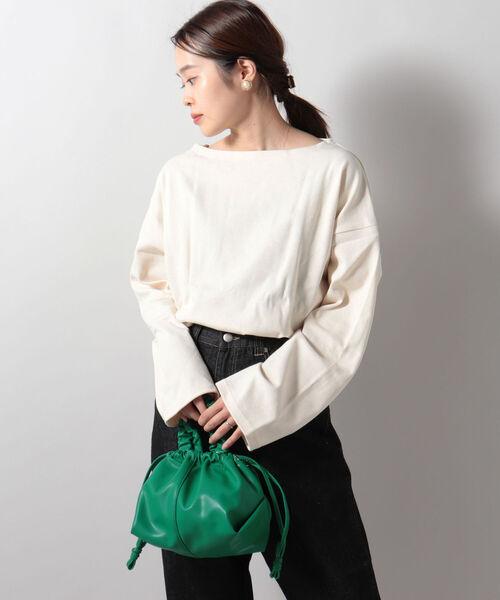 ORCIVAL(オーシバル)の「【ORCIVAL/オーシバル】COTTTON LOURD コットンロードワイドフレンチ バスクシャツ #B449(Tシャツ/カットソー・レディース・パープル系その他4/ブラック系その他3/キナリ/ホワイト系その他4/ブラック・1)」の7枚目の写真