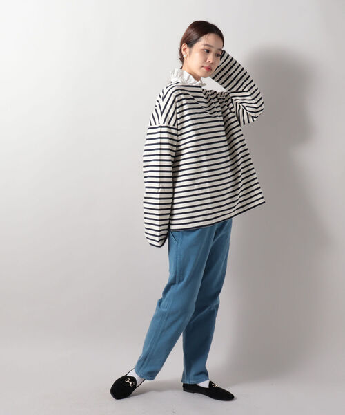 ORCIVAL(オーシバル)の「【ORCIVAL/オーシバル】COTTTON LOURD コットンロードワイドフレンチ バスクシャツ #B449(Tシャツ/カットソー・レディース・パープル系その他4/ブラック系その他3/キナリ/ホワイト系その他4/ブラック・1)」の10枚目の写真