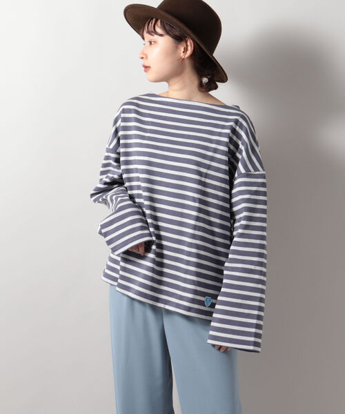 ORCIVAL(オーシバル)の「【ORCIVAL/オーシバル】COTTTON LOURD コットンロードワイドフレンチ バスクシャツ #B449(Tシャツ/カットソー・レディース・パープル系その他4/ブラック系その他3/キナリ/ホワイト系その他4/ブラック・1)」の14枚目の写真