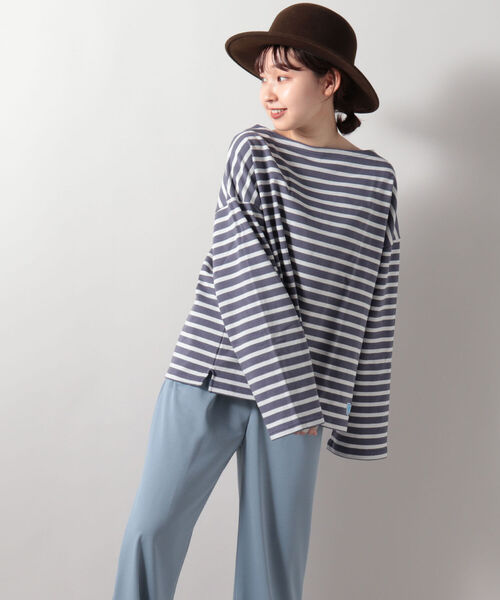 ORCIVAL(オーシバル)の「【ORCIVAL/オーシバル】COTTTON LOURD コットンロードワイドフレンチ バスクシャツ #B449(Tシャツ/カットソー・レディース・パープル系その他4/ブラック系その他3/キナリ/ホワイト系その他4/ブラック・1)」の15枚目の写真