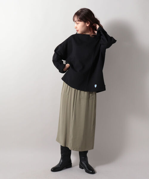 ORCIVAL(オーシバル)の「【ORCIVAL/オーシバル】COTTTON LOURD コットンロードワイドフレンチ バスクシャツ #B449(Tシャツ/カットソー・レディース・パープル系その他4/ブラック系その他3/キナリ/ホワイト系その他4/ブラック・1)」の18枚目の写真