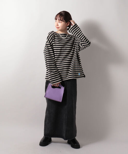 ORCIVAL(オーシバル)の「【ORCIVAL/オーシバル】COTTTON LOURD コットンロードワイドフレンチ バスクシャツ #B449(Tシャツ/カットソー・レディース・パープル系その他4/ブラック系その他3/キナリ/ホワイト系その他4/ブラック・1)」の21枚目の写真