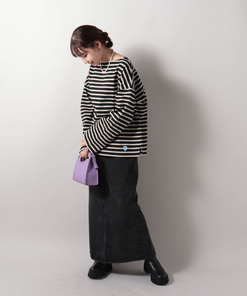 ORCIVAL(オーシバル)の「【ORCIVAL/オーシバル】COTTTON LOURD コットンロードワイドフレンチ バスクシャツ #B449(Tシャツ/カットソー・レディース・パープル系その他4/ブラック系その他3/キナリ/ホワイト系その他4/ブラック・1)」の22枚目の写真