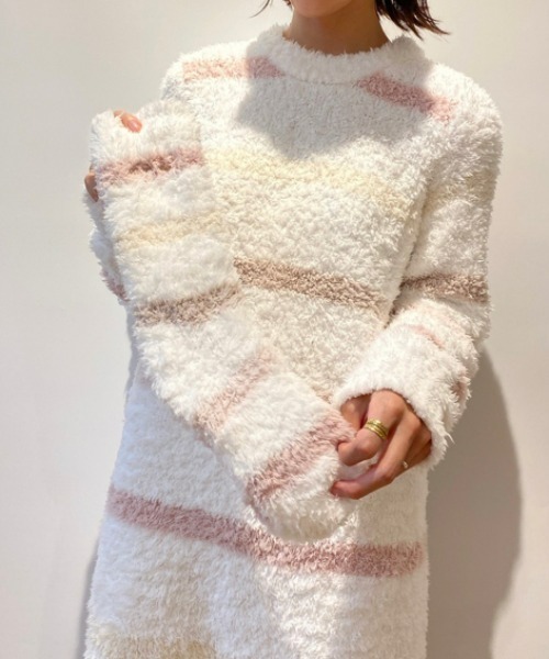 セール ラッピング ジェラートラインボーダーワンピース ロングソックスset ルームウェア パジャマ Gelato Pique ジェラートピケ のファッション通販 Zozotown